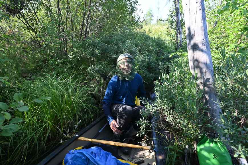 A canoe trip in Canada on a very bad, buggy day