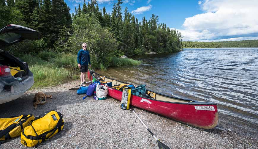 Fresh and happy at the starting point of our great Canadian canoe trip