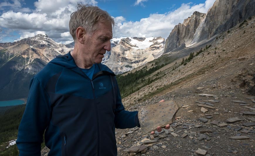 John with one of his Burgess Shale finds