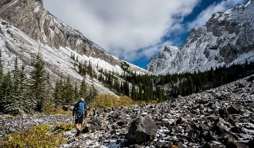 On the way to Lower Headwall Lake