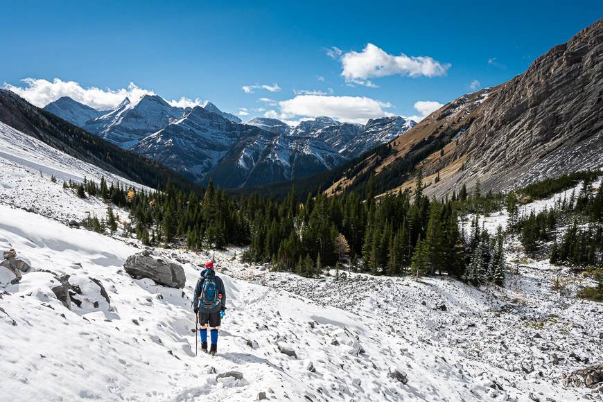 The return hike to the trailhead