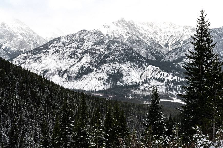 Snowshoeing to Bourgeau Lake on a grey November day