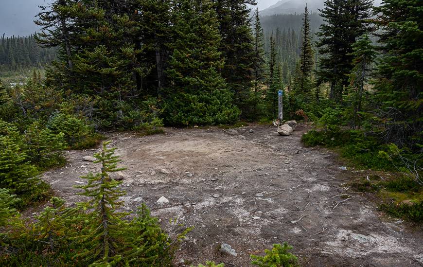 One of the campsites at Amethyst Lakes Campground