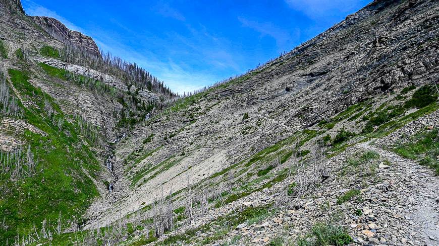 It's a steep hike to the lip on the Goat Lake hike