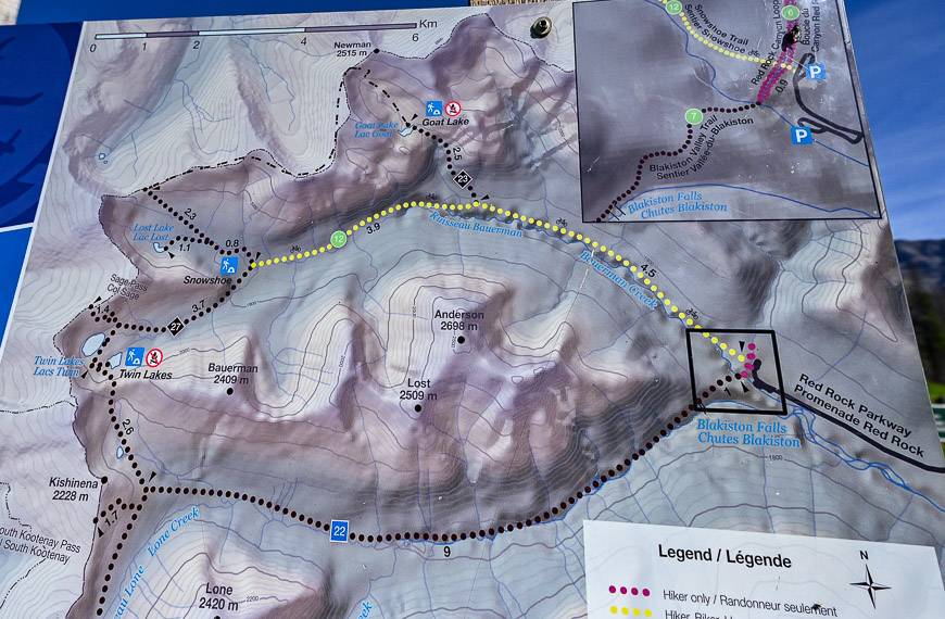 A good map of the hike at the trailhead