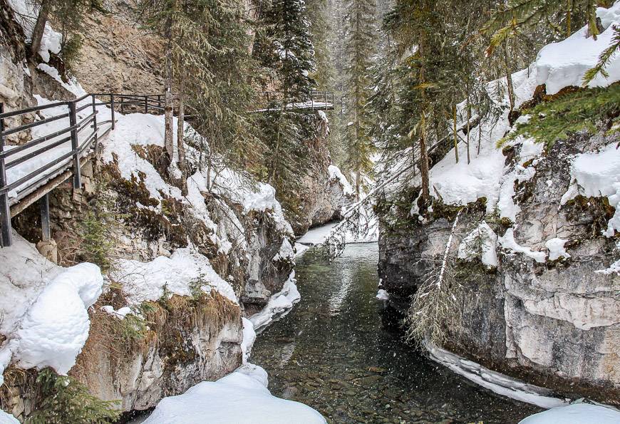 Le passerelle di Johnston Canyon