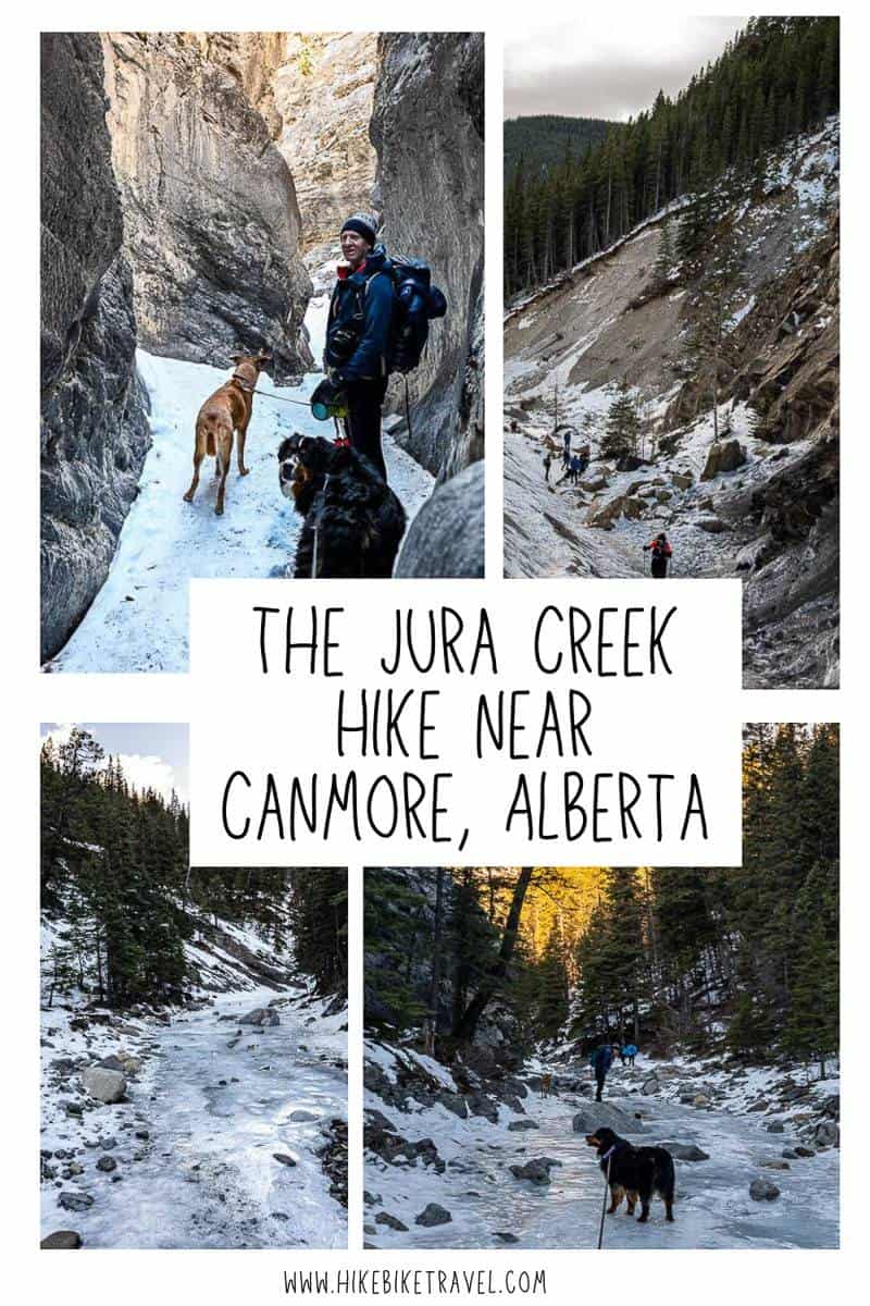 The Jura Creek hike through a slot canyon near Canmore, Alberta