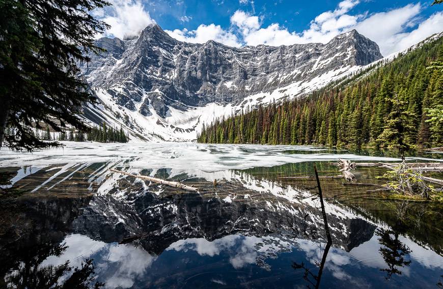 Rawson Lake in mid-June when the ice is leaving