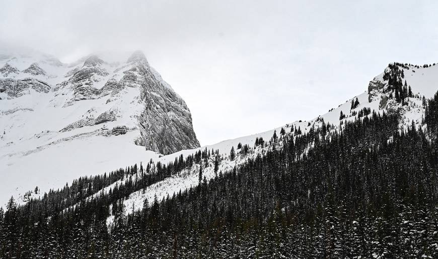 Looking up to Sarrail Ridge from a spot near the end of the lake