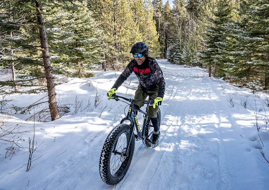 There are lots of hills if you want a workout on the fat bike