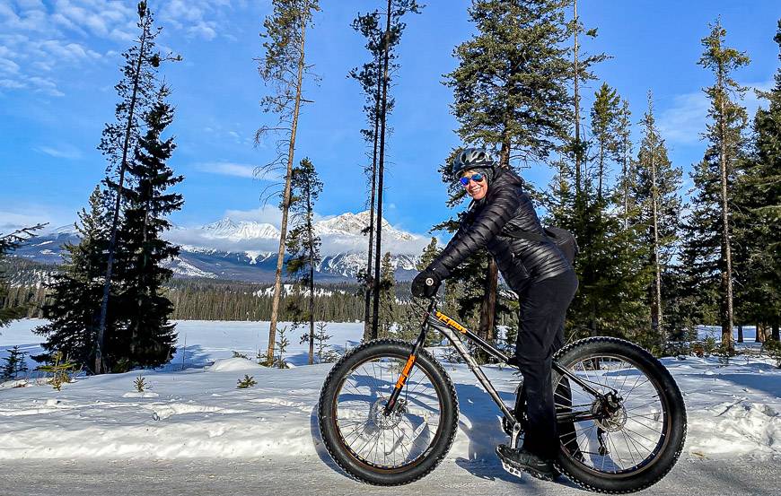 What a fabulous backdrop while fat biking