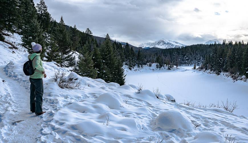 Snowshoeing in Jasper on the Valley of the Five Lakes Trail