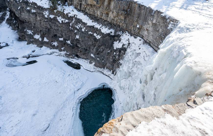 Frozen Crescent Falls on the Bighorn River near Nordegg Alberta