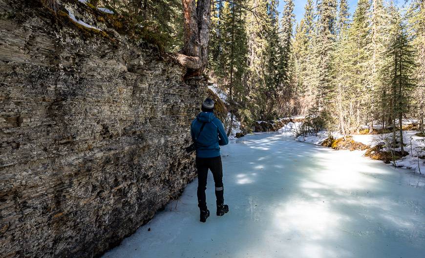 You won't see another soul on the frozen creek