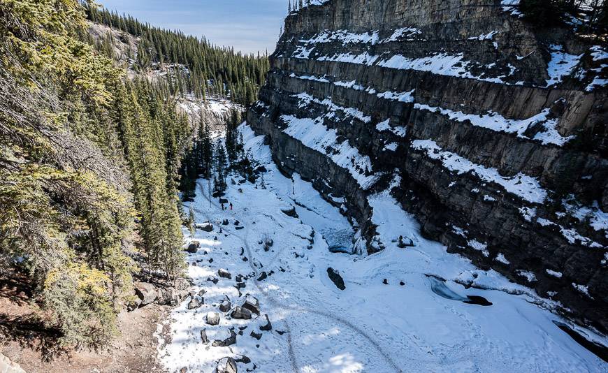 Looking down from Cescent Falls near Nordegg Alberta