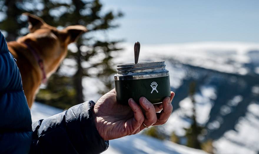 Snack in a HydroFlask Insulated Jar with a view