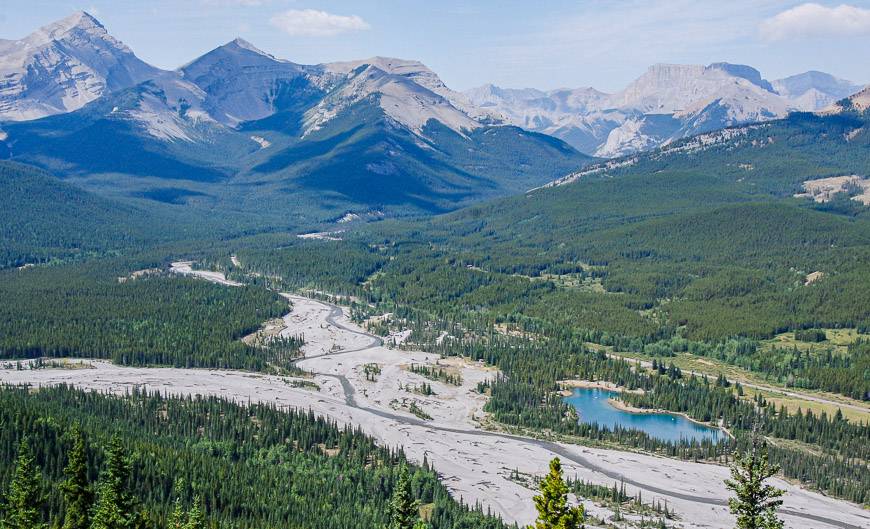 A view of pretty Forgetmenot Pond from Forgetmenot Ridge