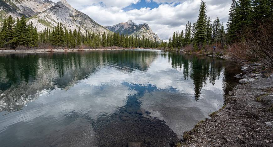 Beautiful reflections in the Mount Lorette ponds