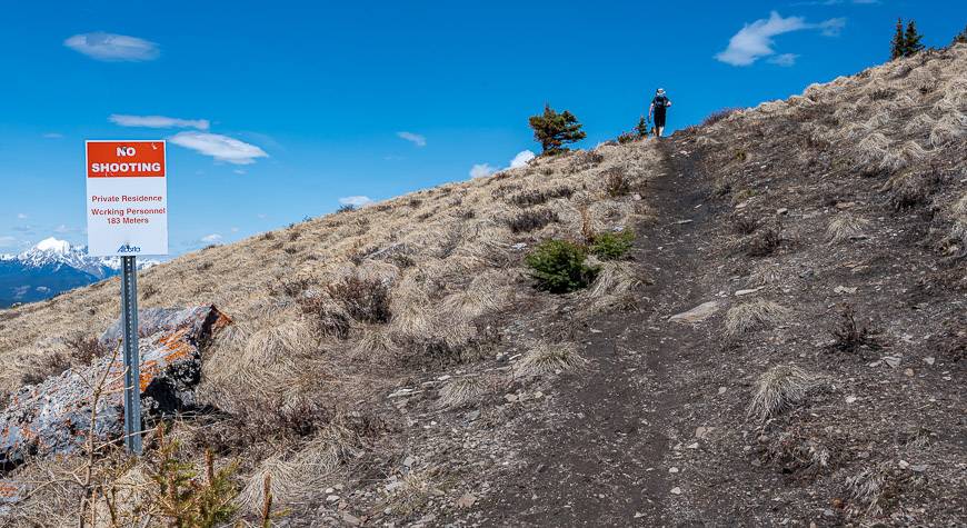 Apparently you need signs telling people not to shoot as someone lives and works at the fire lookout