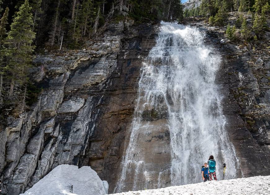 Our first view of Ribbon Falls