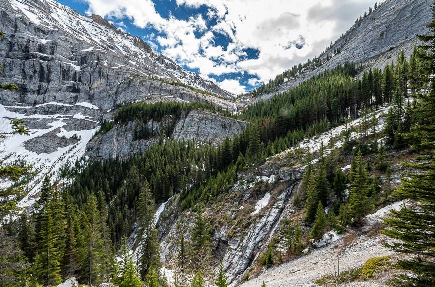 The view above Ribbon Falls