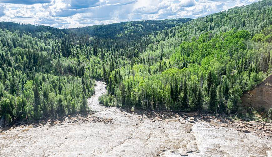 Nothing but whitewater where the Loon River meets the Athabasca River