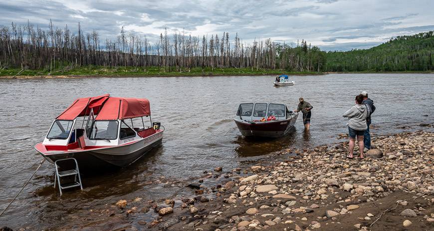 Break time on the Athabasca River