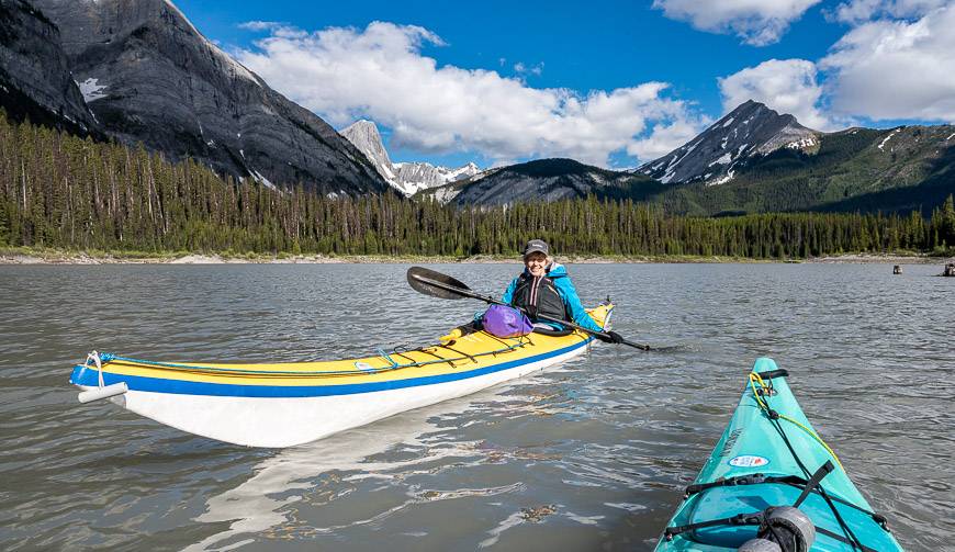 It's a real treat to be kayaking on a mountain lake