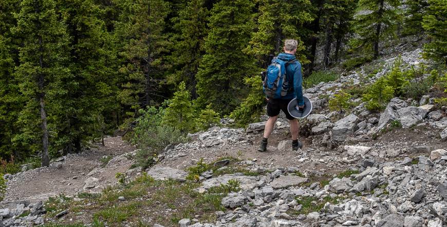 The footing can be tricky on the way down with so many small loose rocks