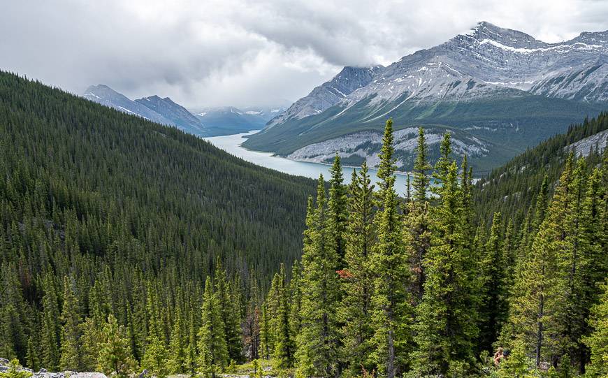 Looking over to the Spray Lakes Reservoir