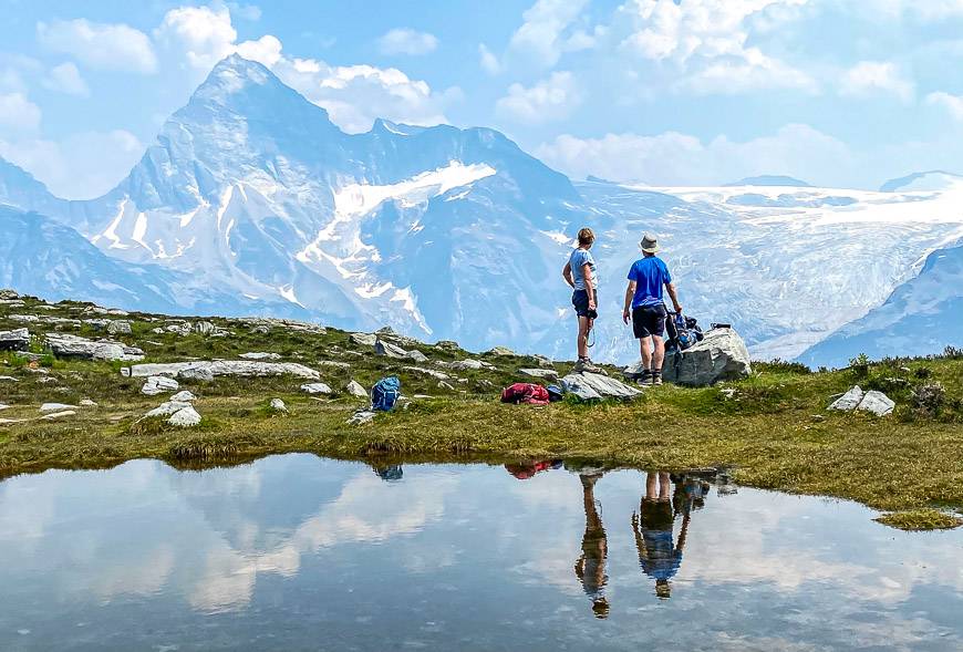 Reflection in a pond beneath Abbott Ridge, Glacier National Park