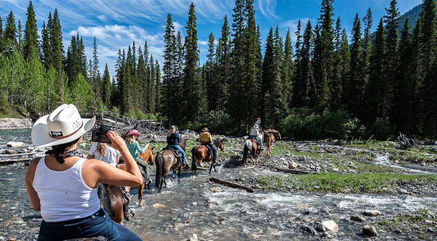 Crossing Brewster Creek as we near Sundance Lodge