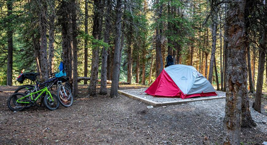 Tent platforms are on well-drained gravel in the trees - and most have a fair degree of privacy