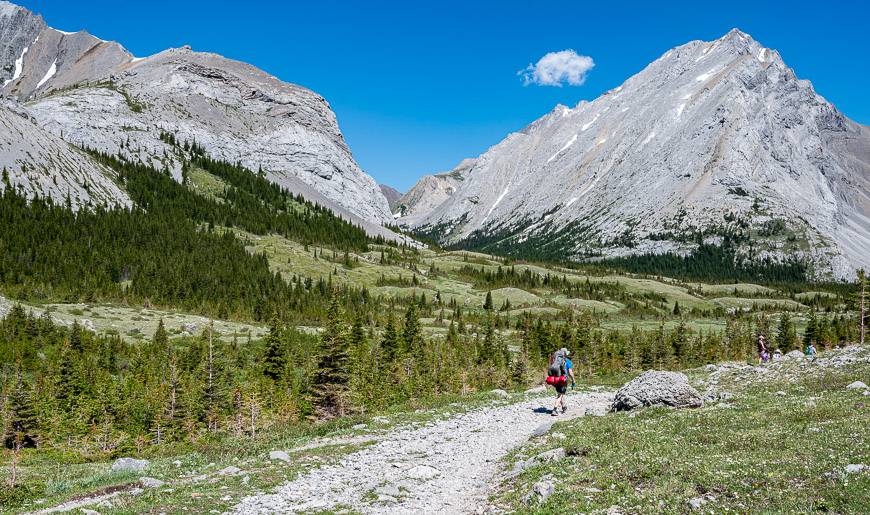 Very scenic walking in the direction of the Tombstone Lakes