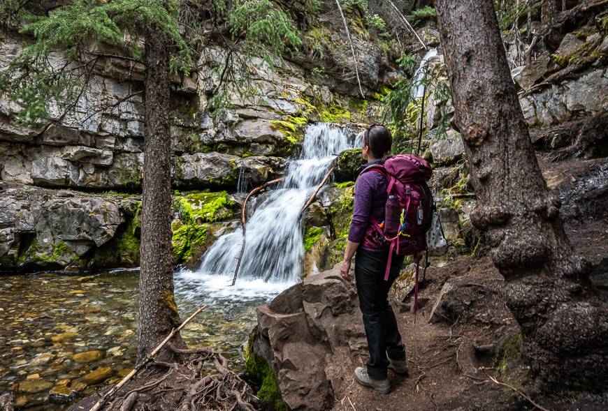 Admiring the cascades on the hike up to Upper Troll Falls