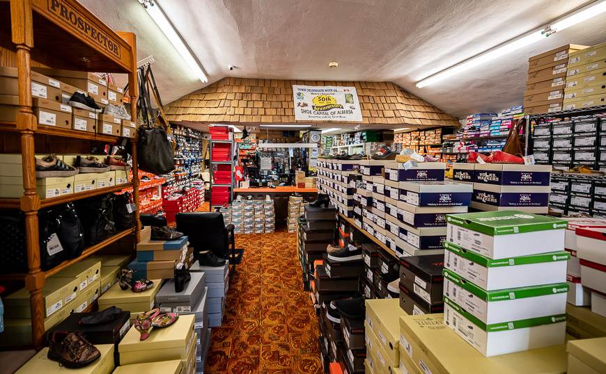 Inside Henry's Shoes in Trochu