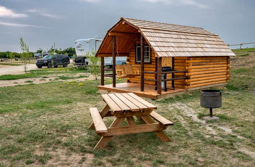 The cabins are directly across the road from Horseshoe Canyon