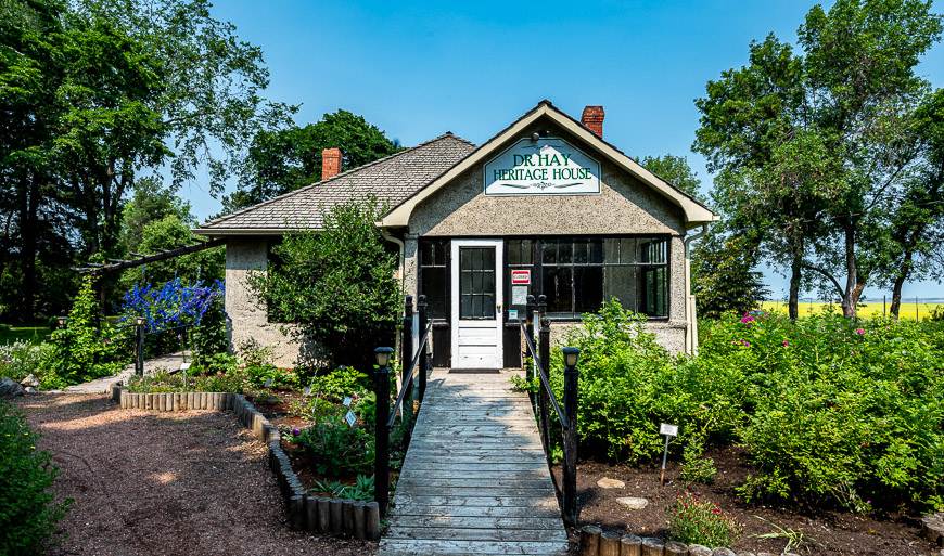 Dr. Hay Heritage House in the Trochu Arboretum