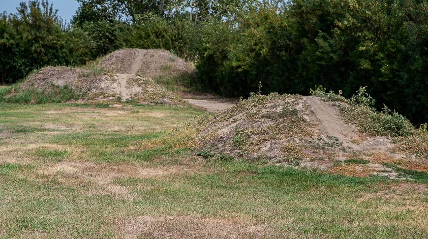 Test track just outside Cal's Cycle in Kneehill County