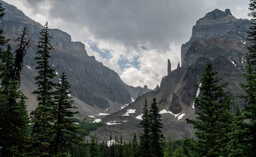 We could see Sentinel Pass through the trees from the Paradise Valley Campground