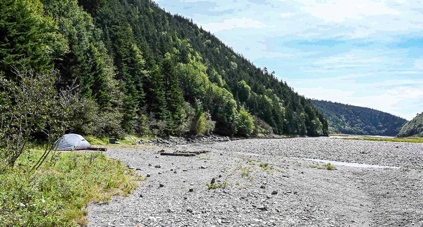 The view when you arrive at Little Salmon River