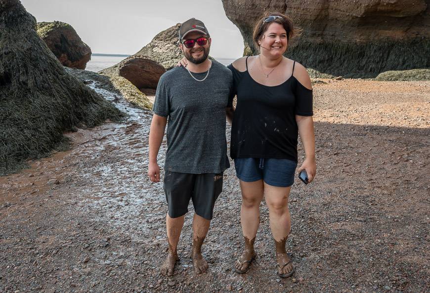 Don't wear anything white at Hopewell Rocks, especially shoes