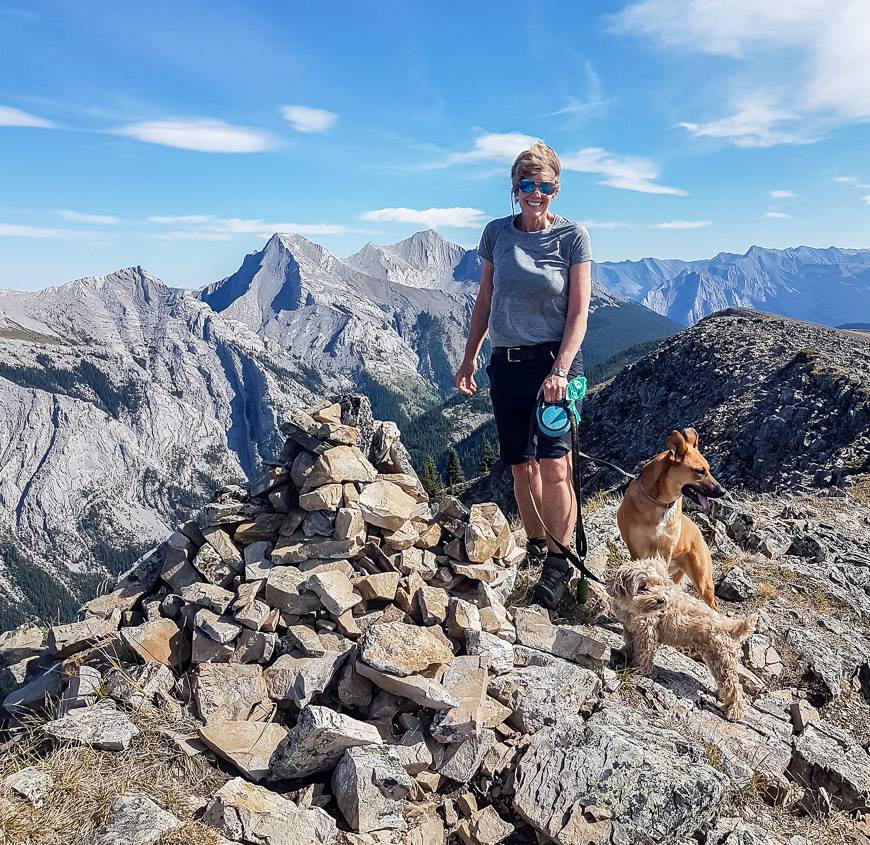 Me on the windy summit of Pigeon Mountain