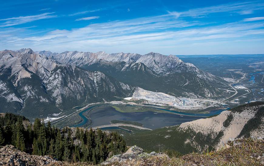 Big views of Lac des Arcs from the summit