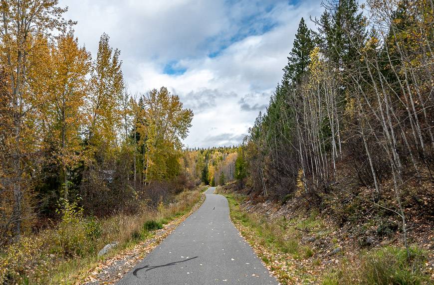 A colourful section of the rail trail