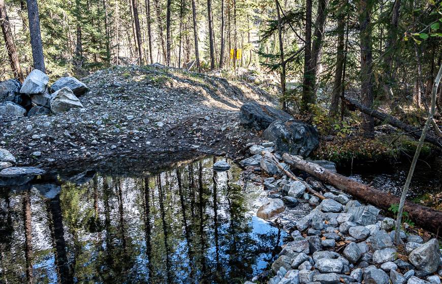 Cross this water feature to start the hike to Devils Hole