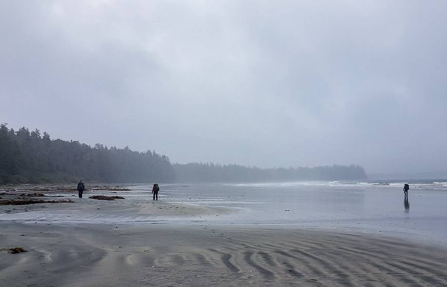 Beach walking on the Nootka Trail