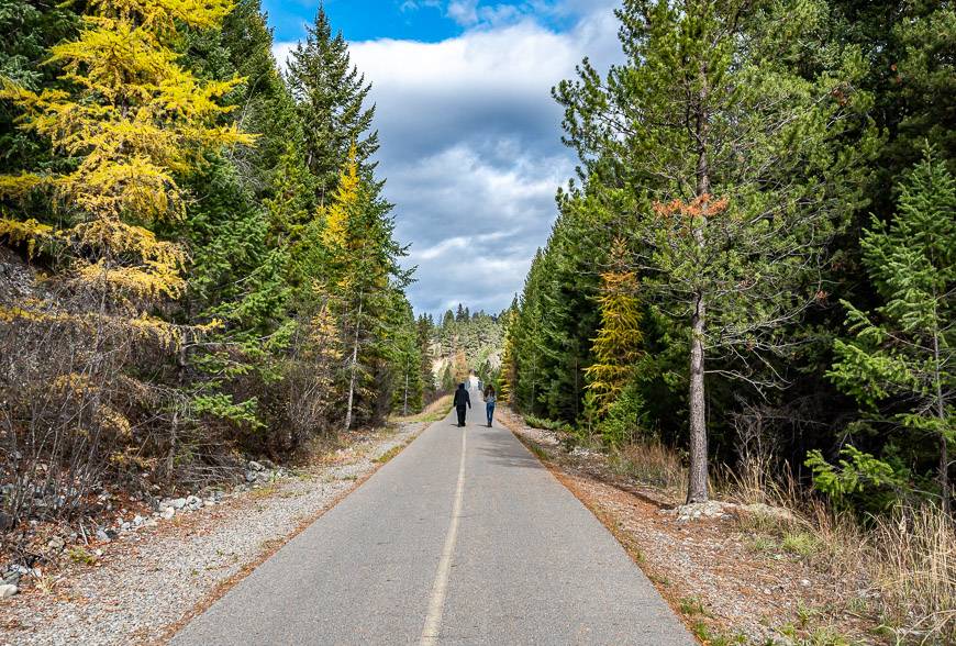 A couple walking near the St. Mary River Bridge