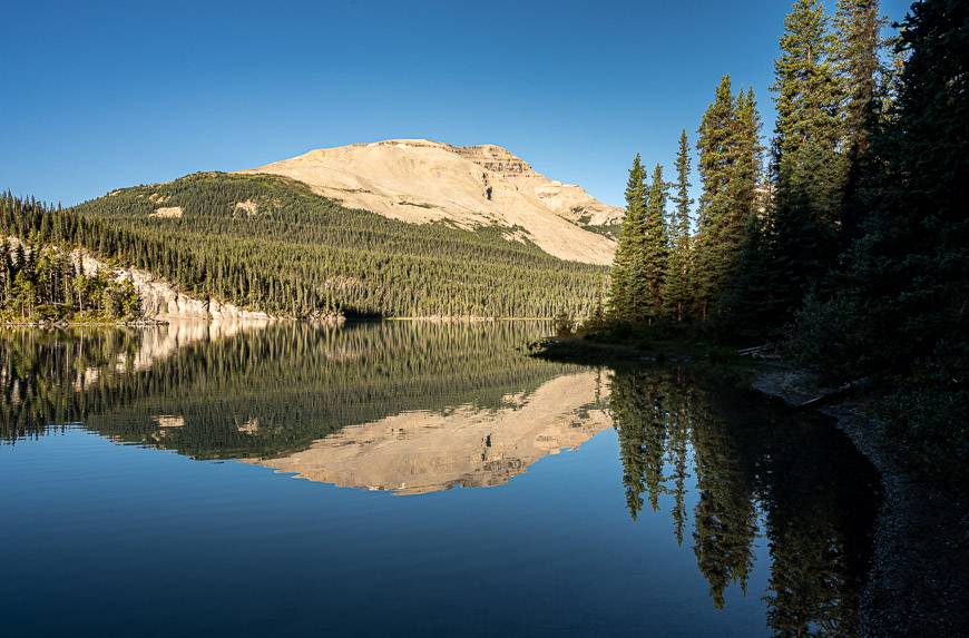 Brazeau Lake at dusk