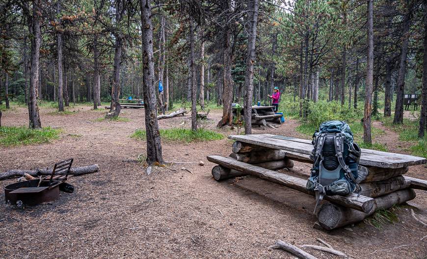 The Four Point Campground is a little worn around the edges but it is in a lovely location close to the river